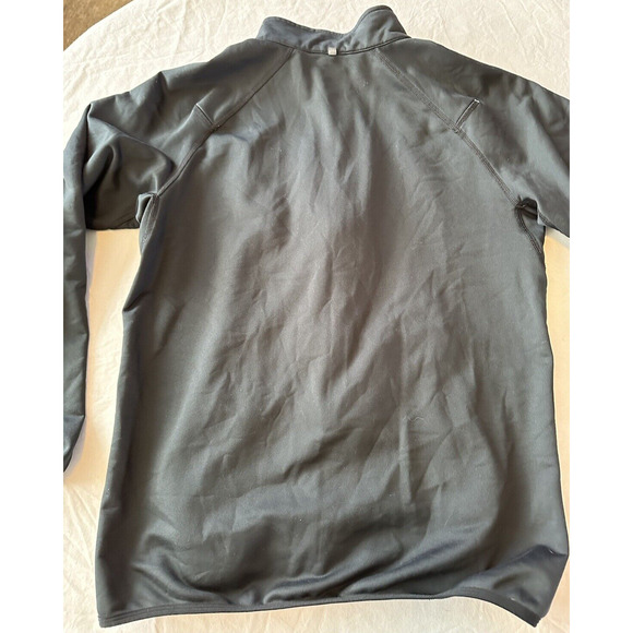 Nike Fit Dry Fleece Lined Full Zip Jacket Black Small Activewear Pockets Clean - Picture 11 of 11